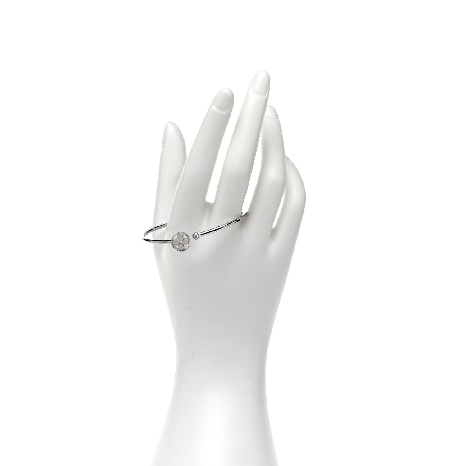 Louis Vuitton 18K White Gold Diamond Idylle Blossom Twist Bracelet 2 of 5
