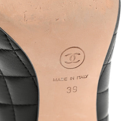 Chanel Calfskin Quilted Cap Toe Short Boots 39 Black 6 of 8