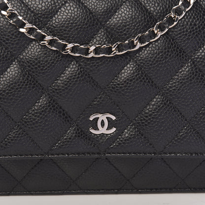 Chanel Caviar Quilted Wallet On Chain WOC Black 8 of 10