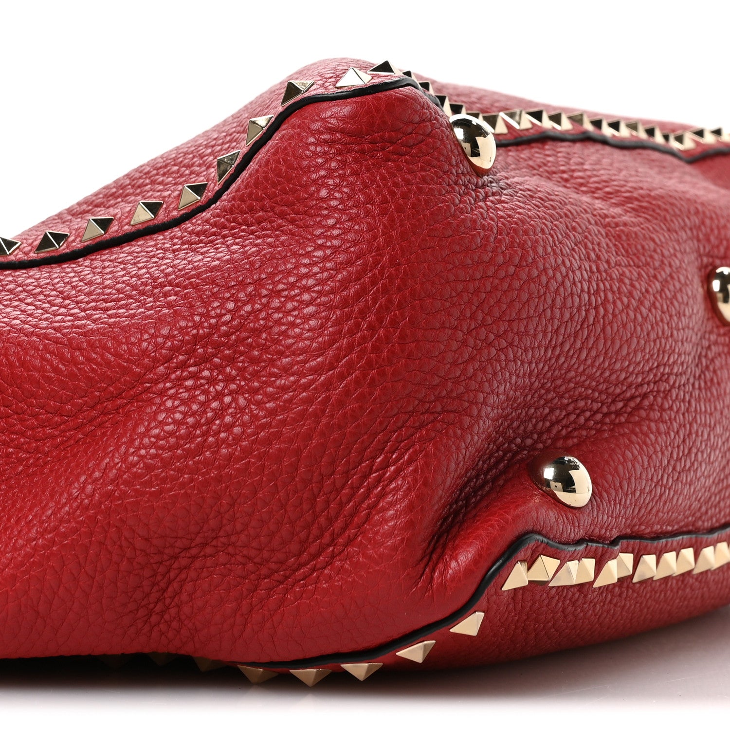 Valentino Garavani Vitello Medium Rockstud Tote Rosso Valentino 9 of 10