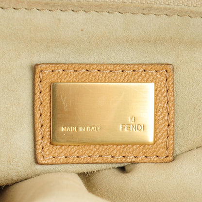 Fendi Goatskin Large Peekaboo Iconic Satchel Grigio Black 6 of 9