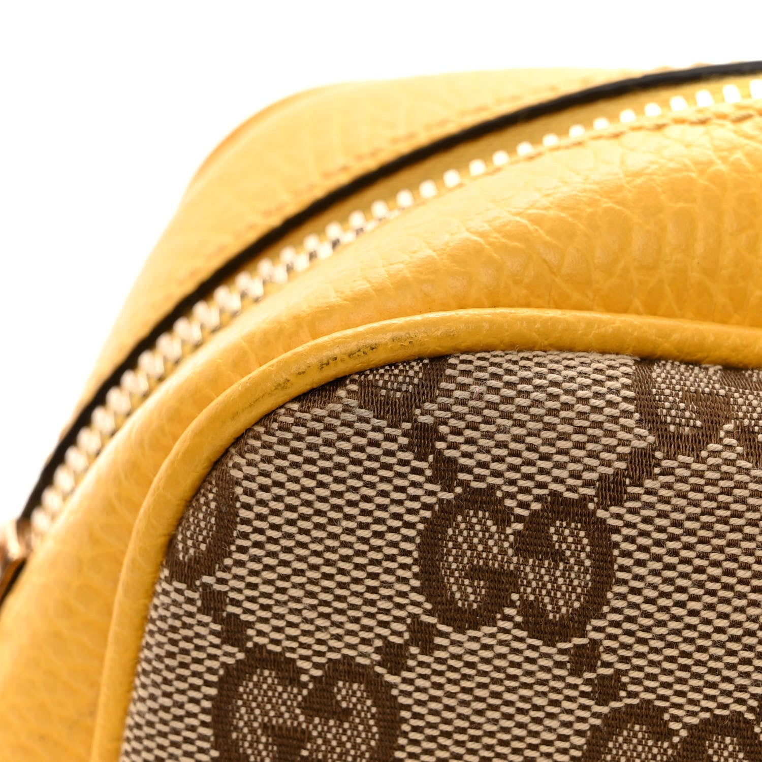 Gucci Monogram Dollar Calfskin Mini Bree Messenger Bag Beige Ebony New Buttercup 12 of 12