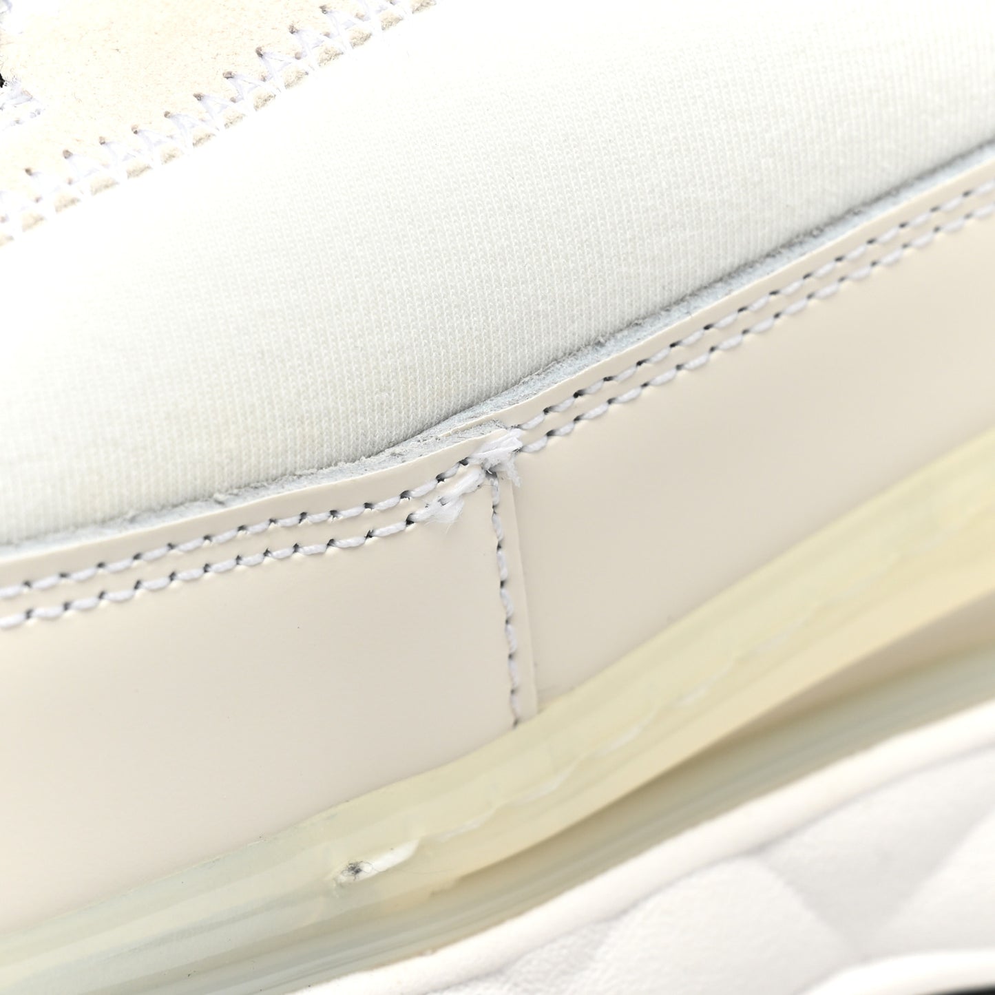 Velvet Calfskin Mixed Fibers Mens CC Sneakers 46 Ivory Black