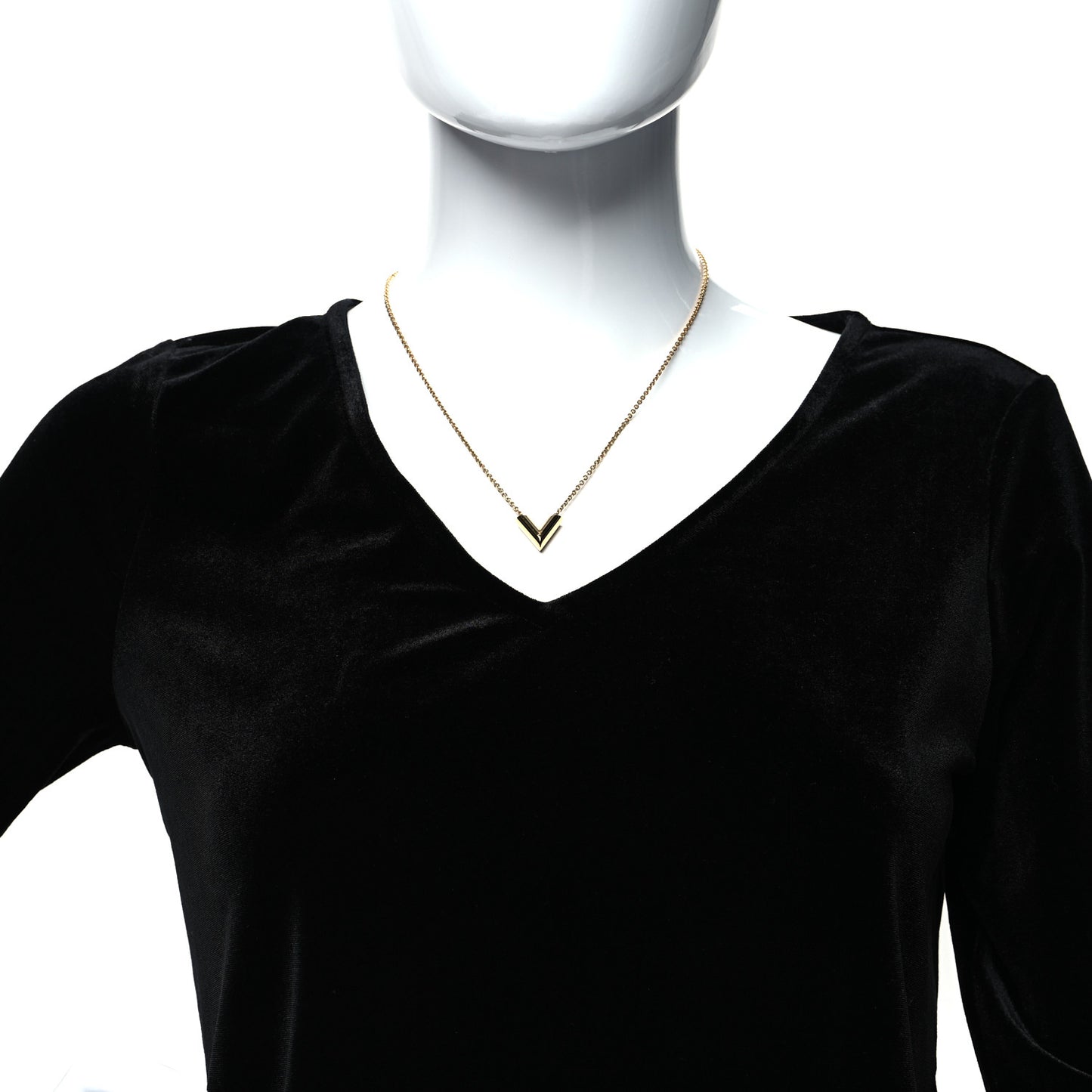 Brass Essential V Necklace Gold