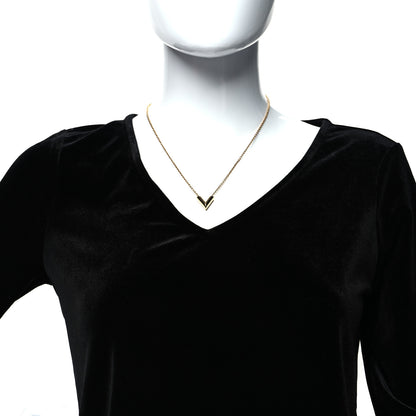 Louis Vuitton Brass Essential V Necklace Gold 2 of 6