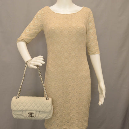 Chanel Iridescent Calfskin Chic Quilt Flap White 2 of 11