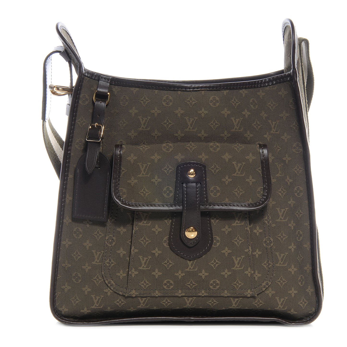 Mini Monogram Besace Mary Kate Kaki