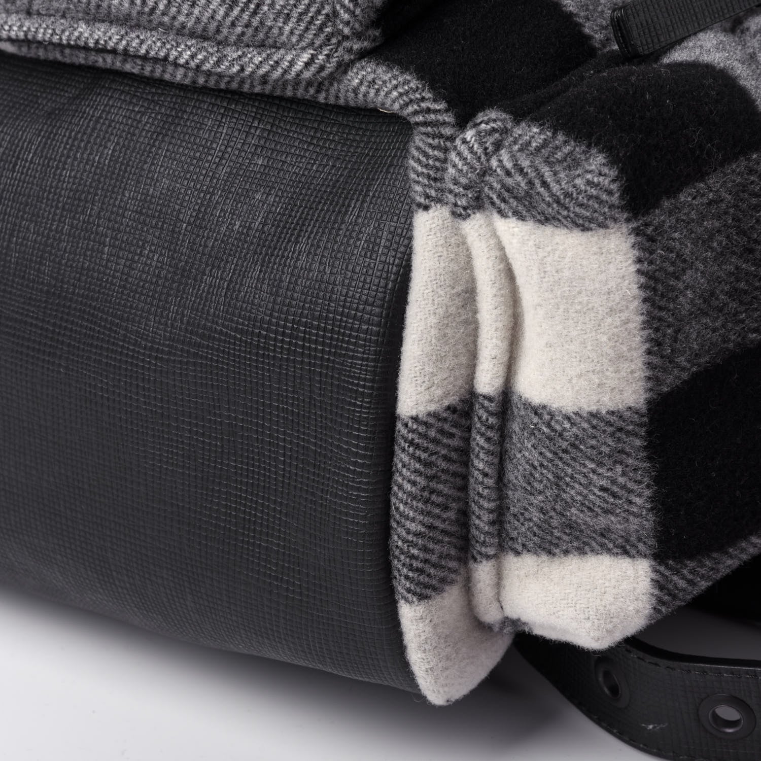 Burberry Wool House Check Large Rucksack Backpack Black 8 of 9