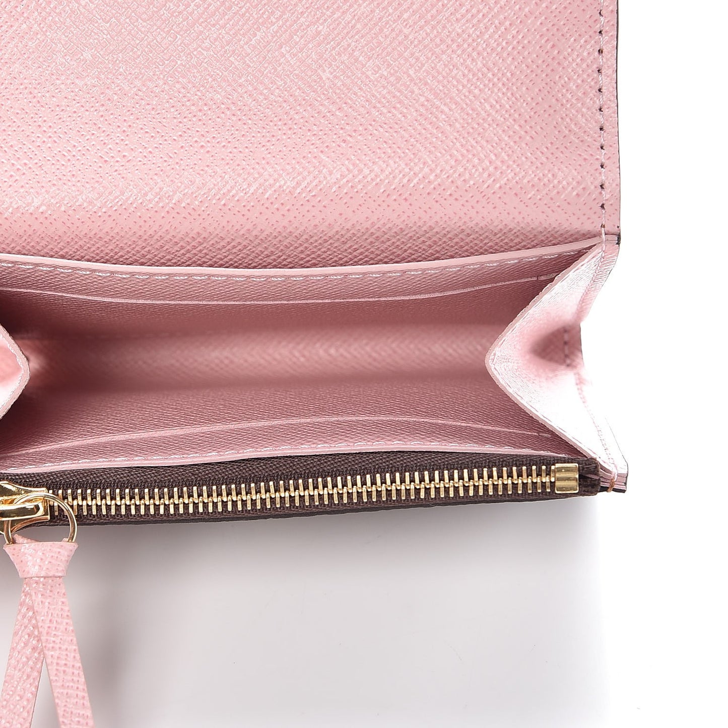 Damier Ebene Rosalie Coin Purse Rose Ballerine
