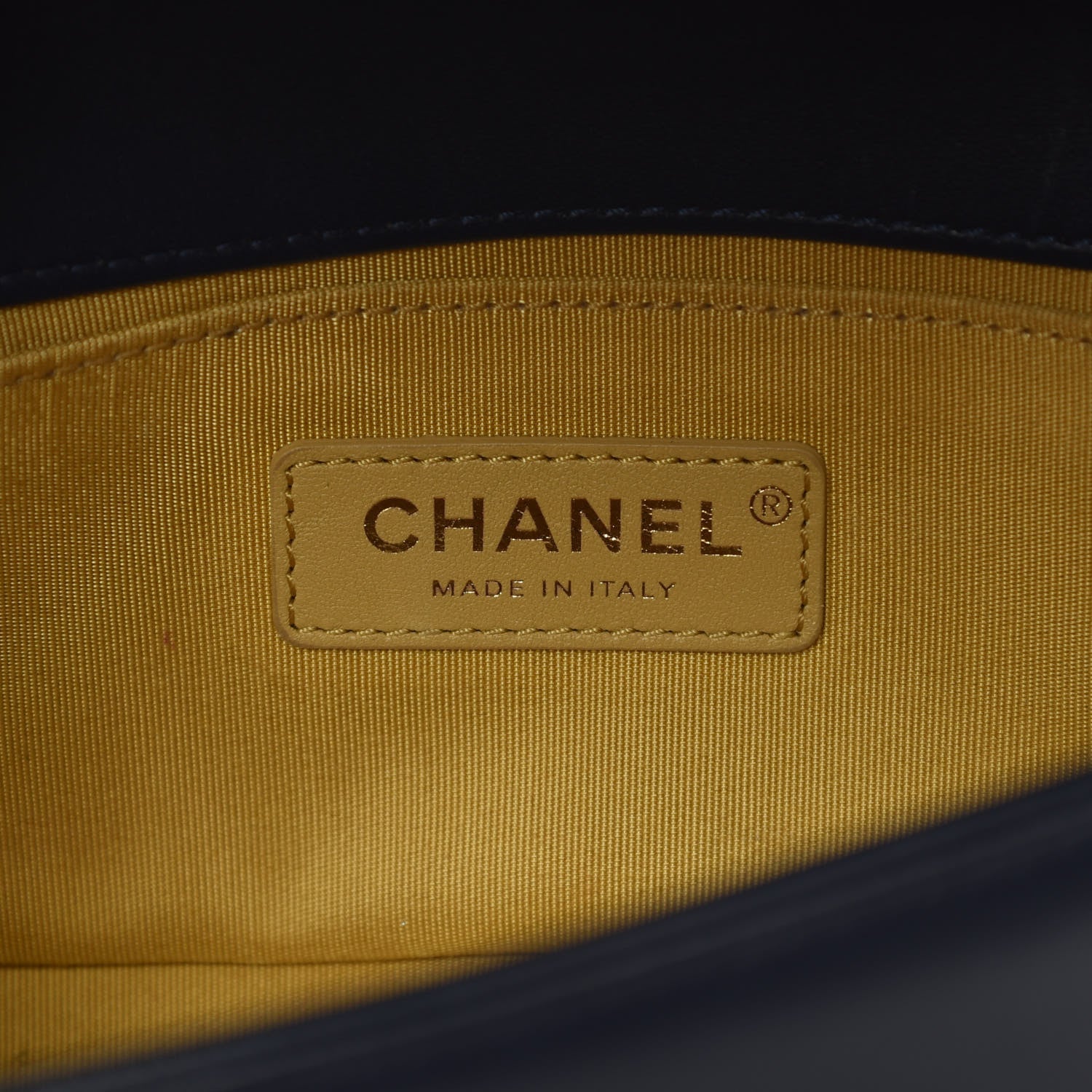 Chanel Lambskin Quilted Small Boy Studded Handle Flap Blue Gold 6 of 9