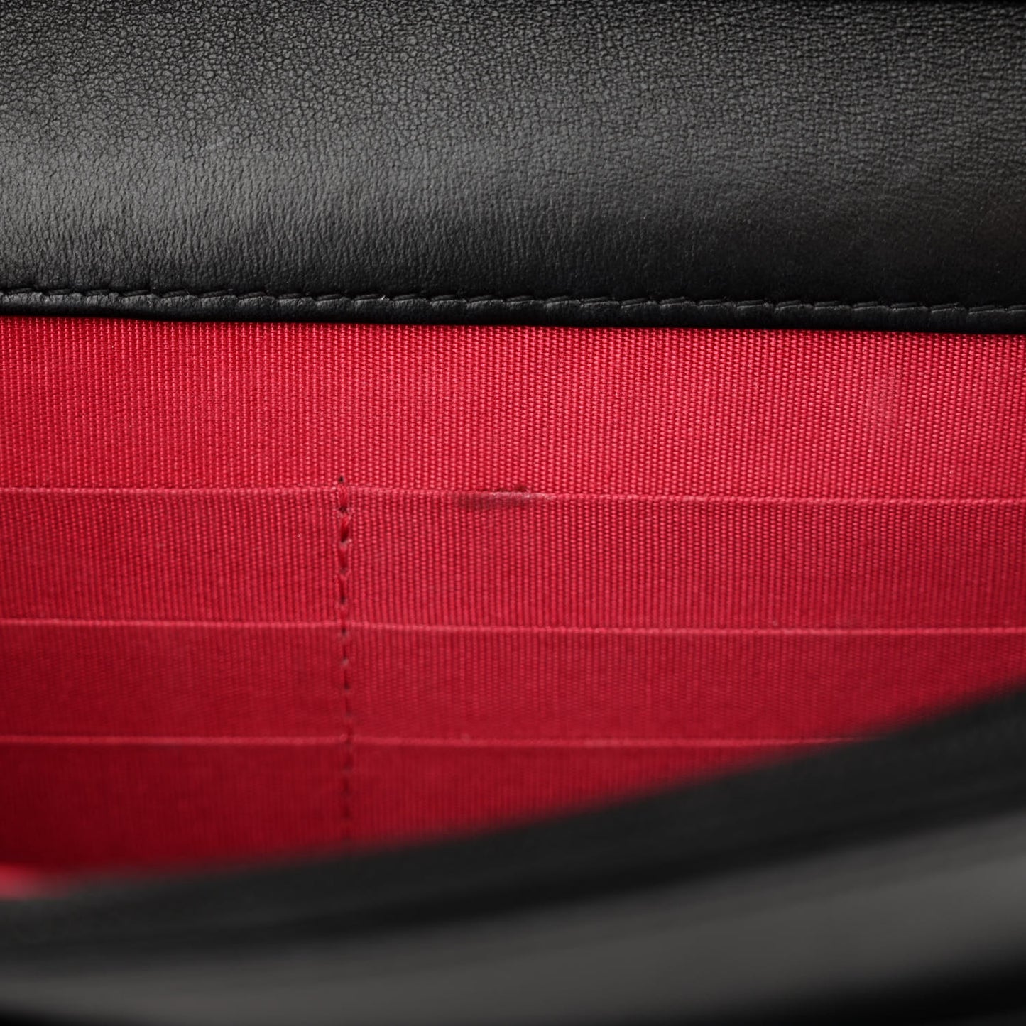 Lambskin Quilted Chain Around Wallet On Chain WOC Black