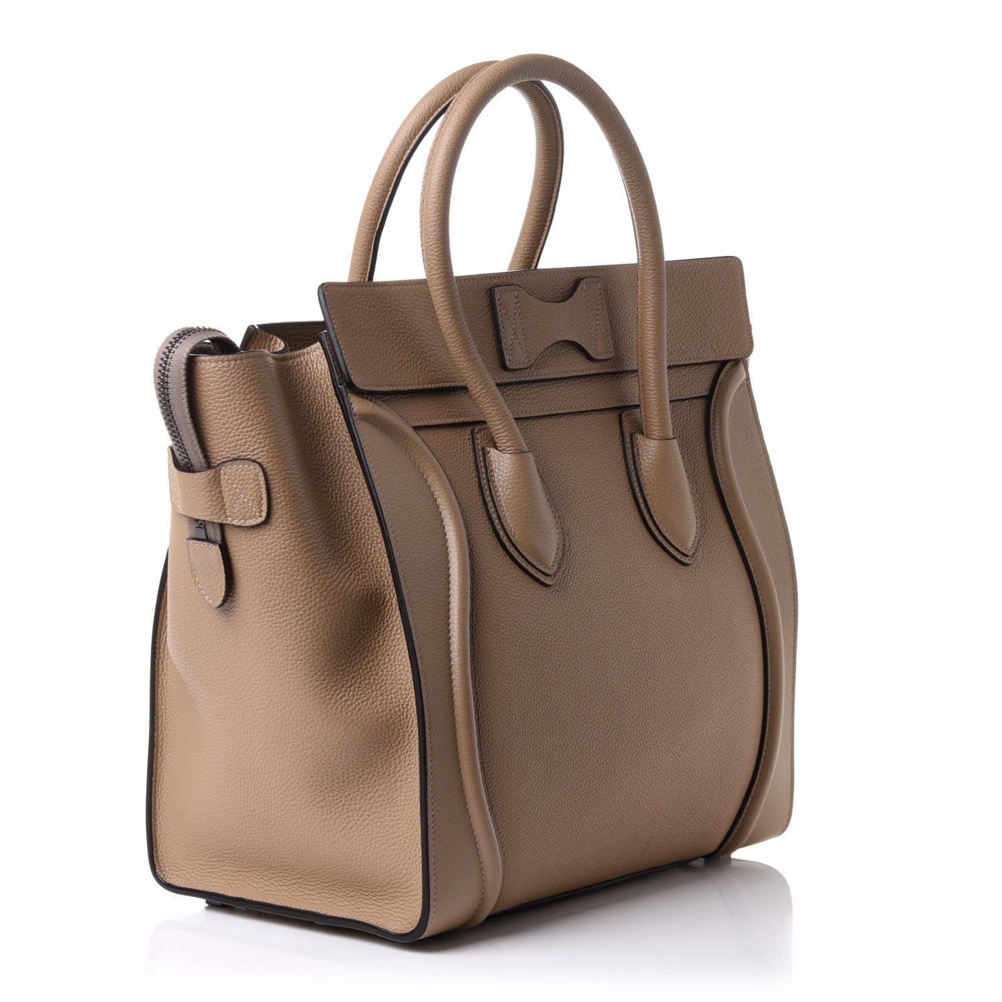 Drummed Calfskin Mini Luggage Dune