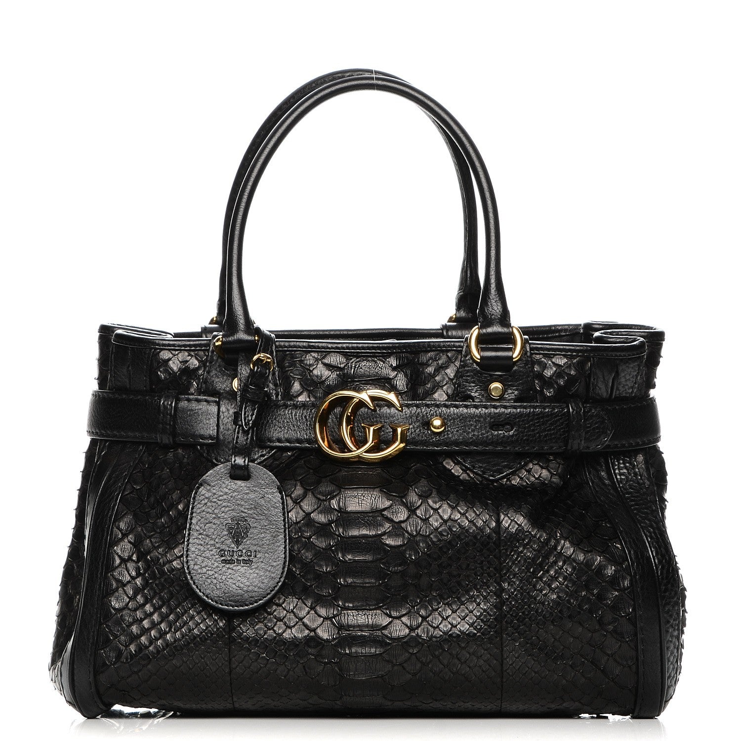 Gucci Python Medium GG Running Tote Black 1 of 7