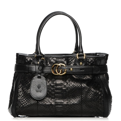 Gucci Python Medium GG Running Tote Black 1 of 7