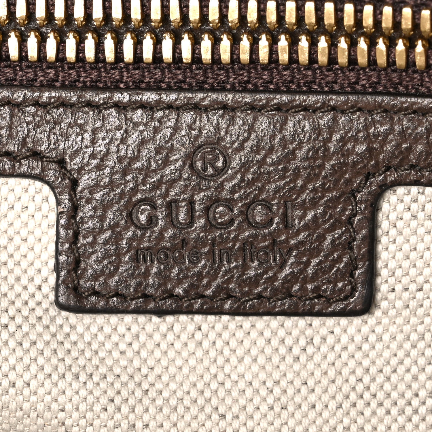 Gucci Monogram Jumbo GG Textured Dollar Calfskin Web Messenger Shoulder Bag Camel Ebony New Acero 5 of 9