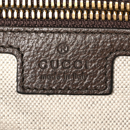 Gucci Monogram Jumbo GG Textured Dollar Calfskin Web Messenger Shoulder Bag Camel Ebony New Acero 5 of 9