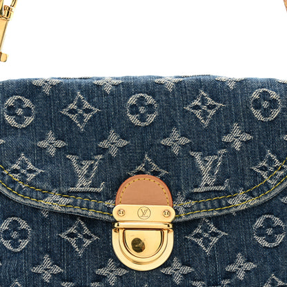Louis Vuitton Monogram Denim Mini Pleaty Blue 7 of 9
