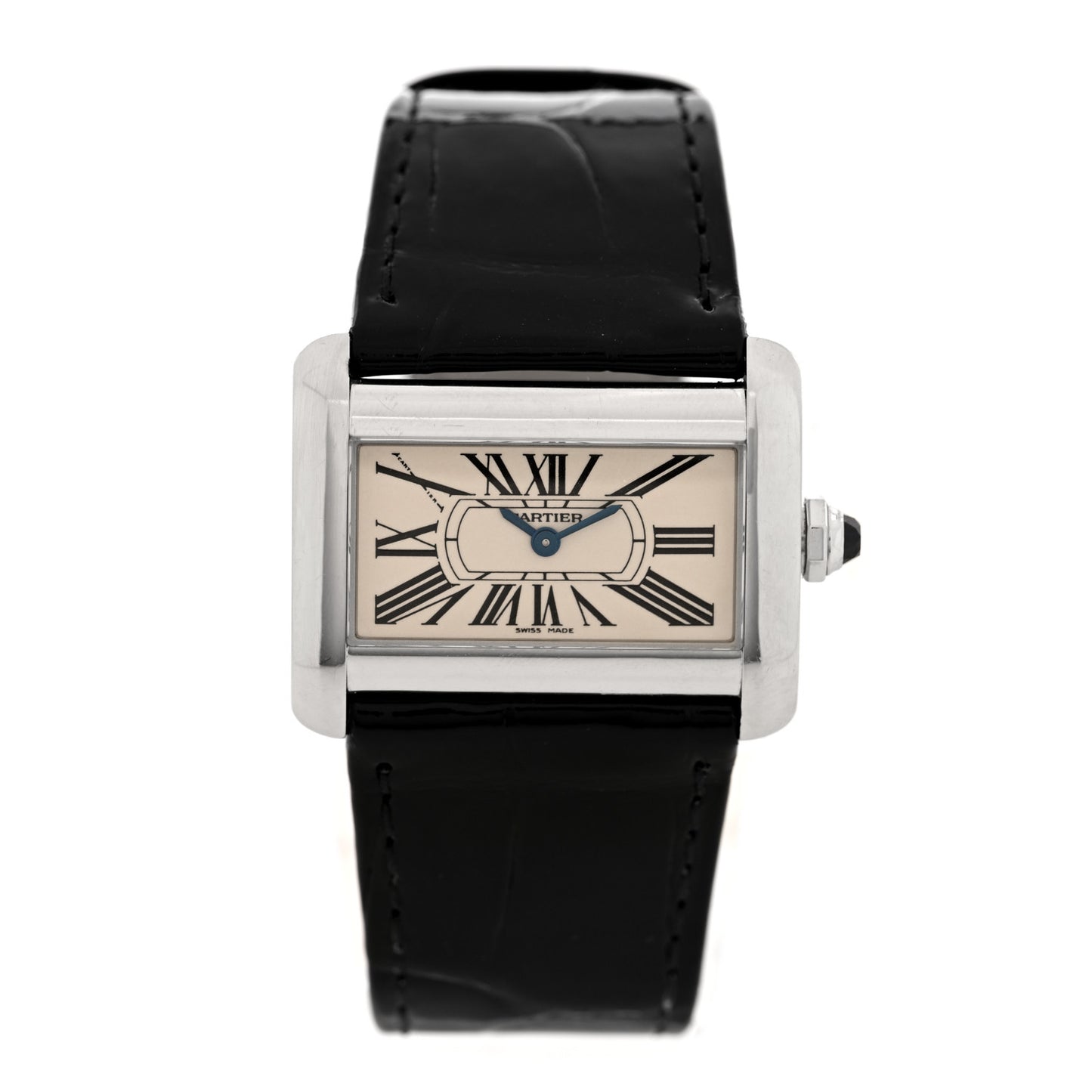 Stainless Steel Alligator 32mm Tank Divan Quartz Watch