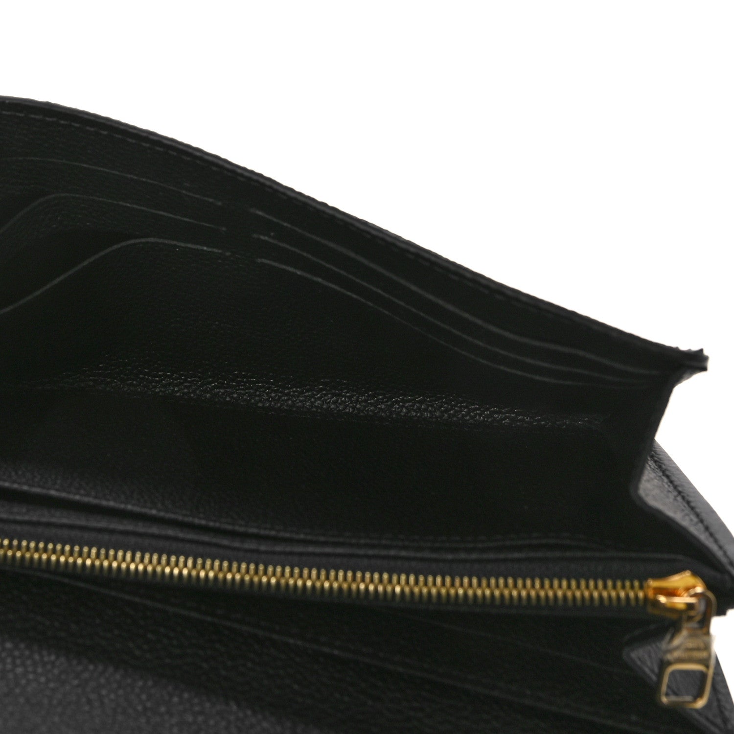 Louis Vuitton Monogram Empreinte Giant Sarah Wallet Black Beige 5 of 8