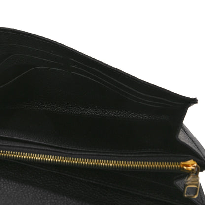 Louis Vuitton Monogram Empreinte Giant Sarah Wallet Black Beige 5 of 8
