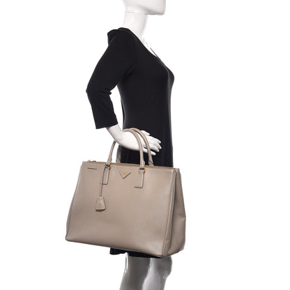 Prada Saffiano Lux Extra Large Galleria Double Zip Tote Pomice 2 of 10