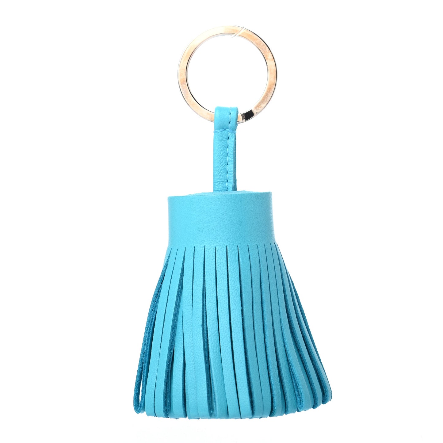 Lambskin Carmen Tassel Key Holder Bleu Azteque