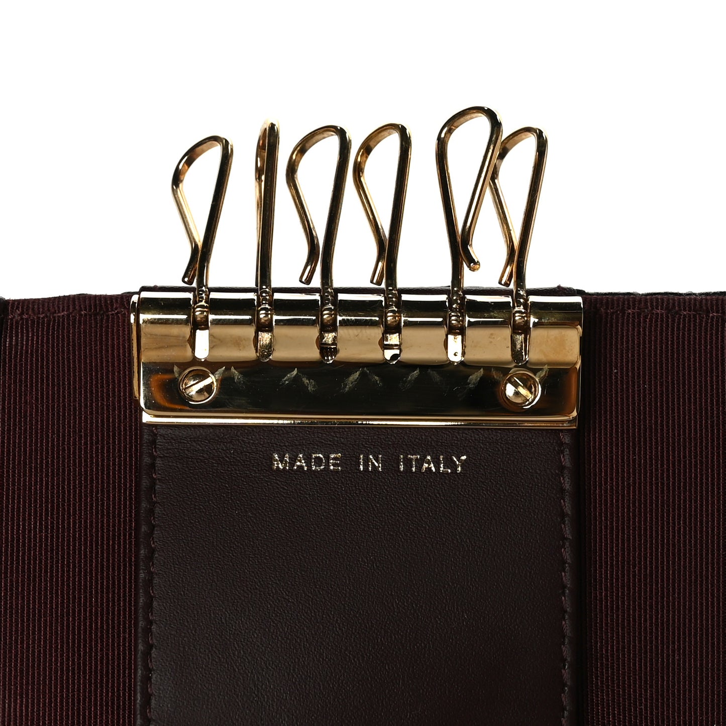 Caviar Quilted 6 Key Holder Black