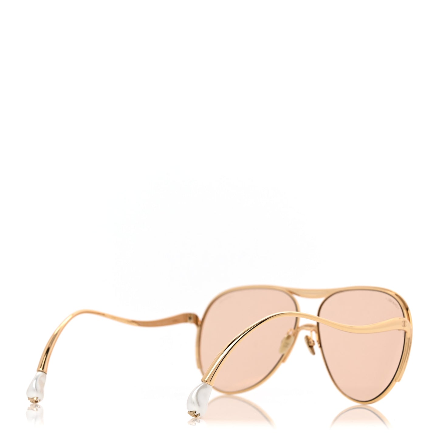 Metal Pearl Pilot Sunglasses 71790 Gold