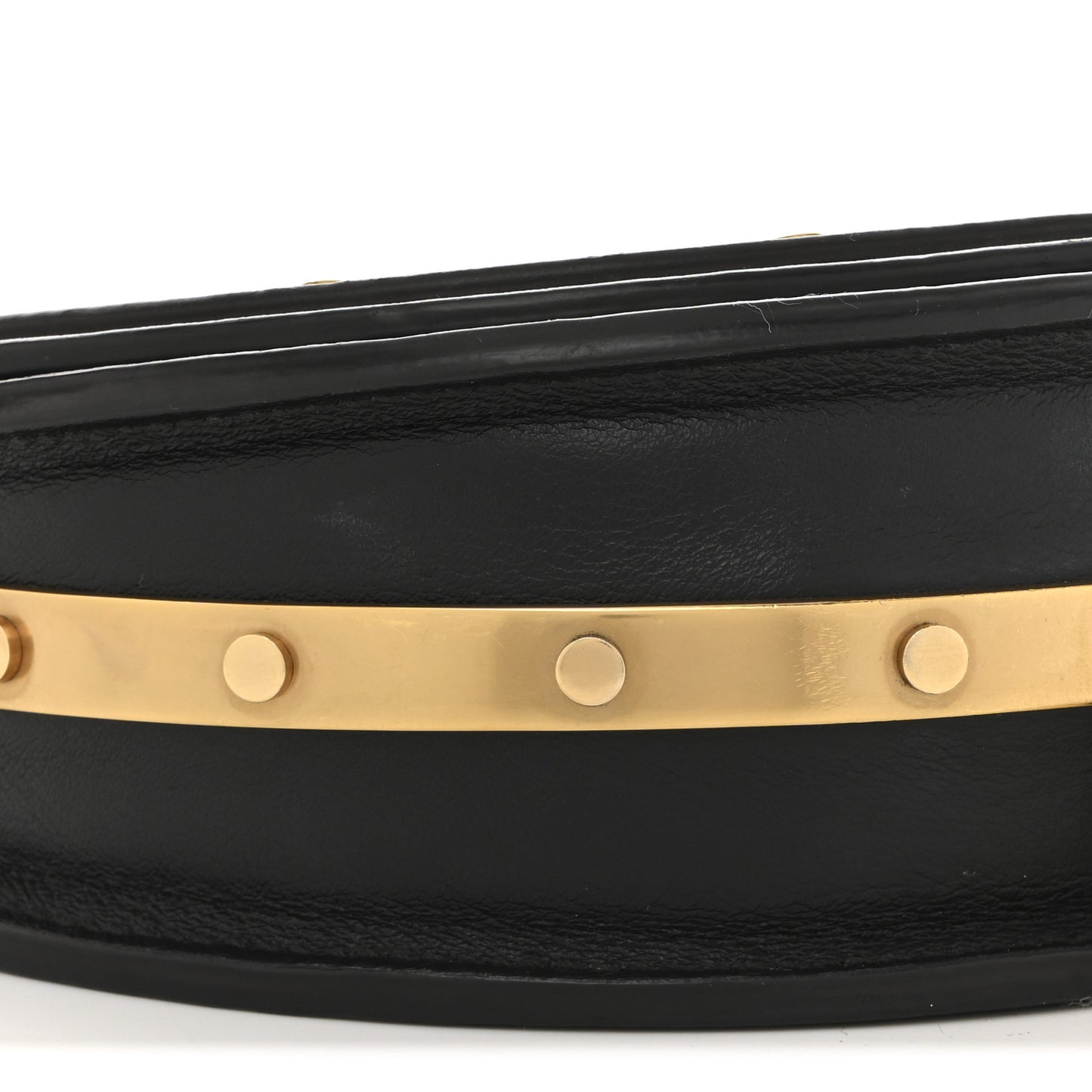 Calfskin Small Nile Bracelet Minaudiere Bag Black