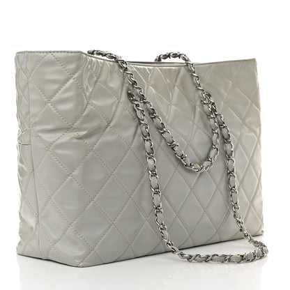 Chanel Vinyl Quilted Large In The Business Tote Light Grey 3 of 20