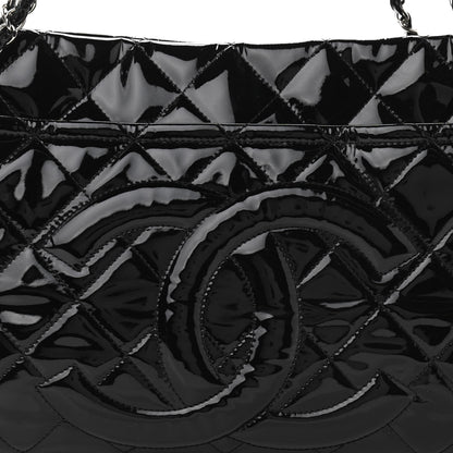Chanel Patent Quilted Timeless CC Soft Tote Black 7 of 9