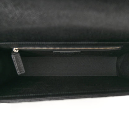 Saint Laurent Grain De Poudre Textured Mixed Matelasse Large Triquilt Monogram Satchel Black 5 of 10