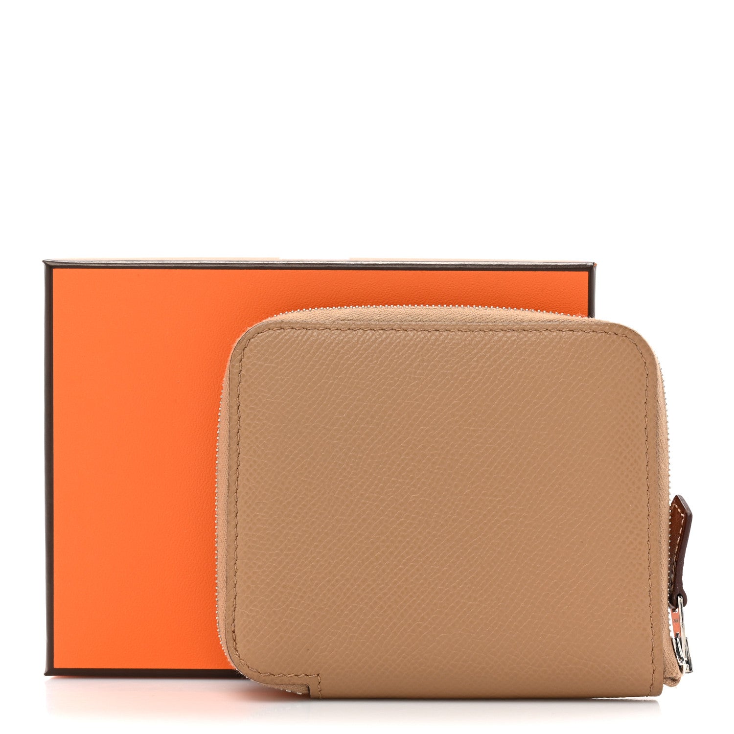 Hermes Epsom Silk'in Compact Wallet Chai 11 of 11