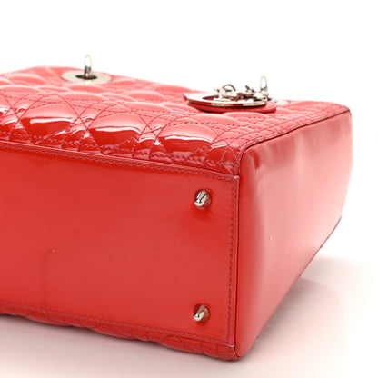 Christian Dior Patent Cannage Medium Lady Dior Red 8 of 12