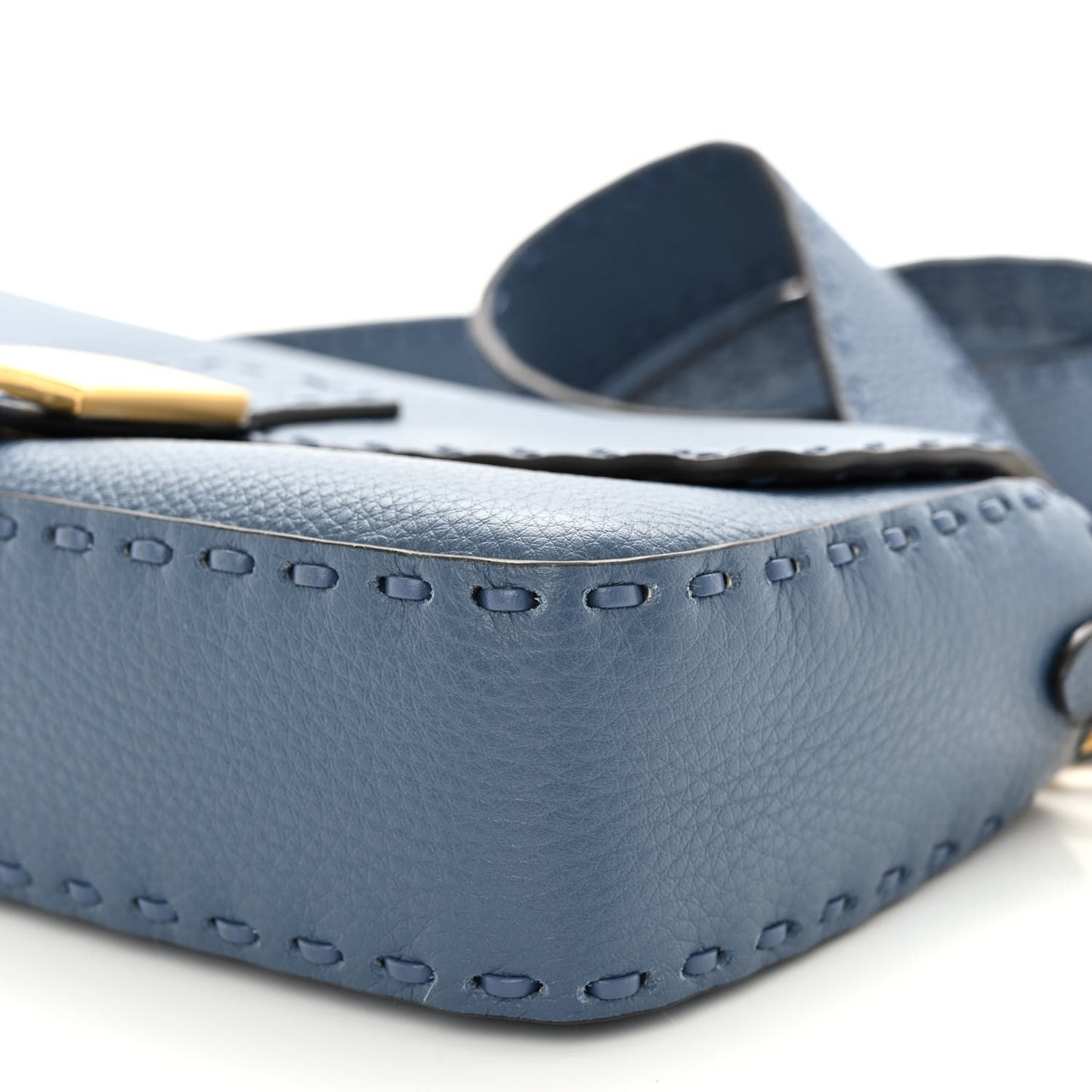 Cuoio Roma Sellerissima Nappa Sintetica Tape Stitch Baguette Mirto