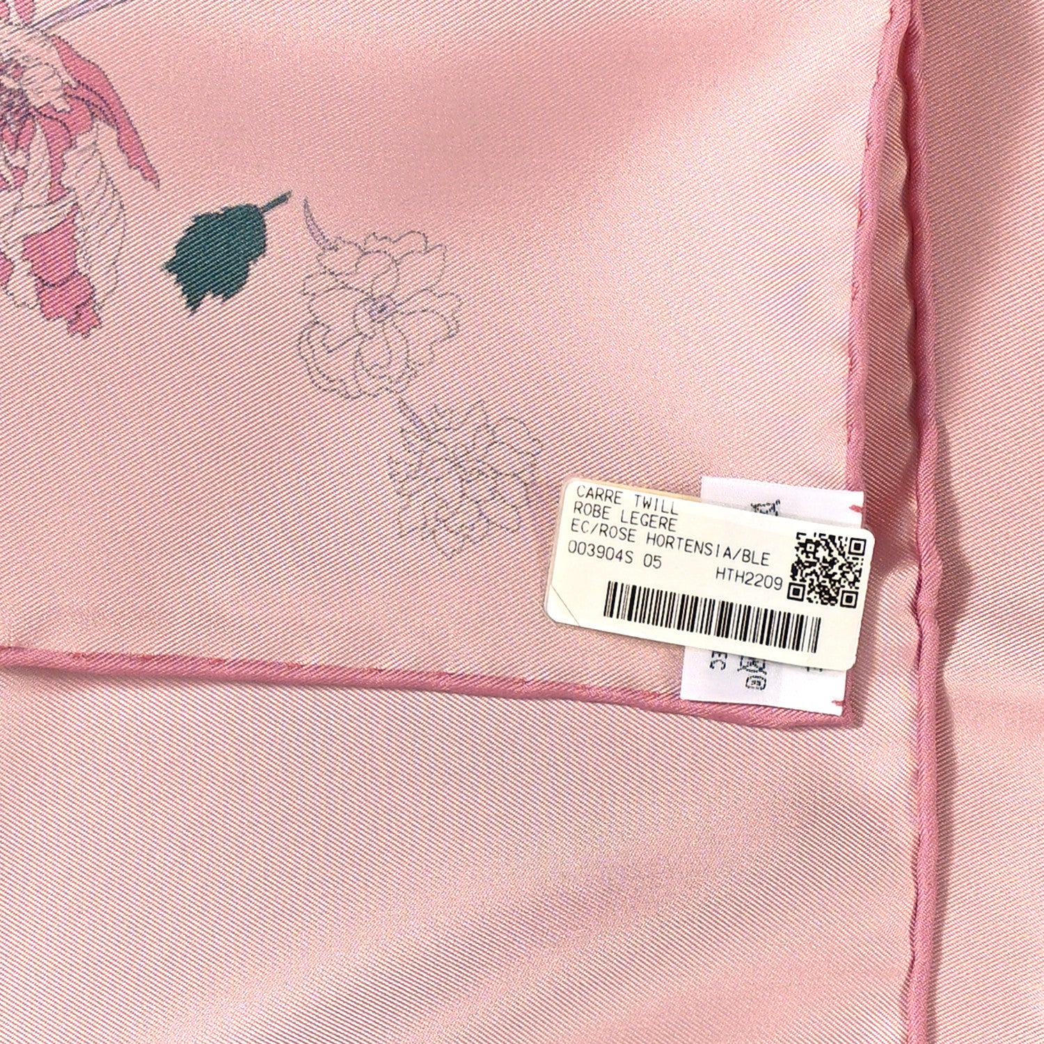 Hermes Silk Twill Robe Legere Scarf 90 Rose Hortensia Bleu 3 of 5