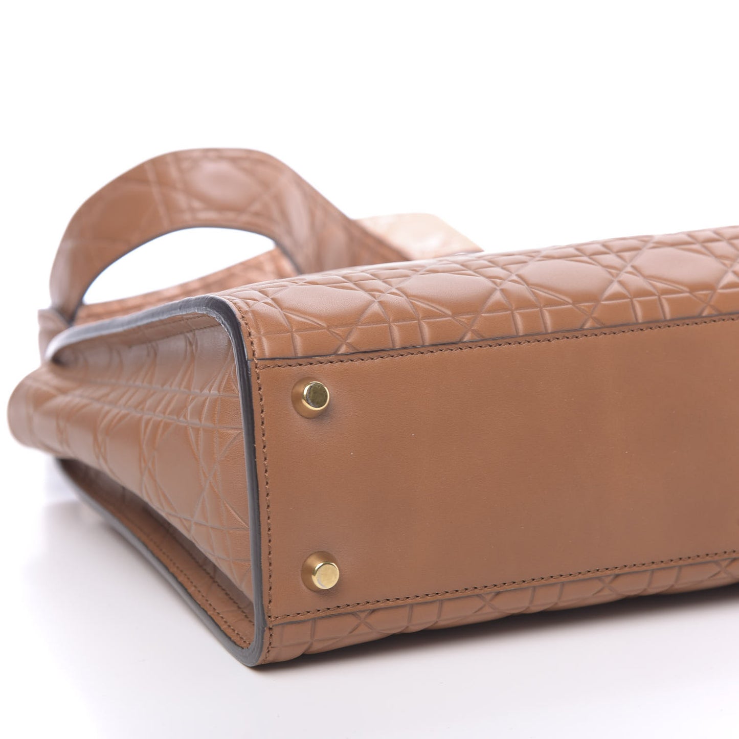 Lambskin Cannage Large Lady Dior Dark Beige