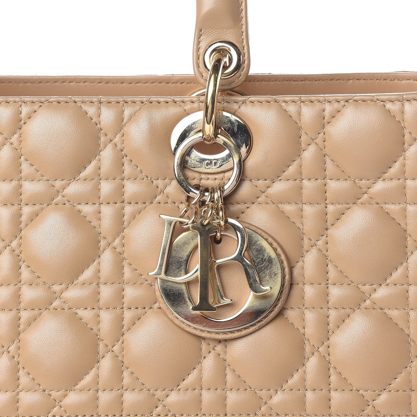 Lambskin Cannage Large Lady Dior Beige