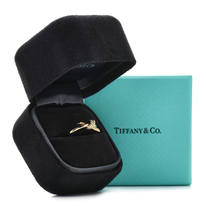 Tiffany 18K Yellow Gold Diamond Small Knot Ring 50 5.25 5 of 5