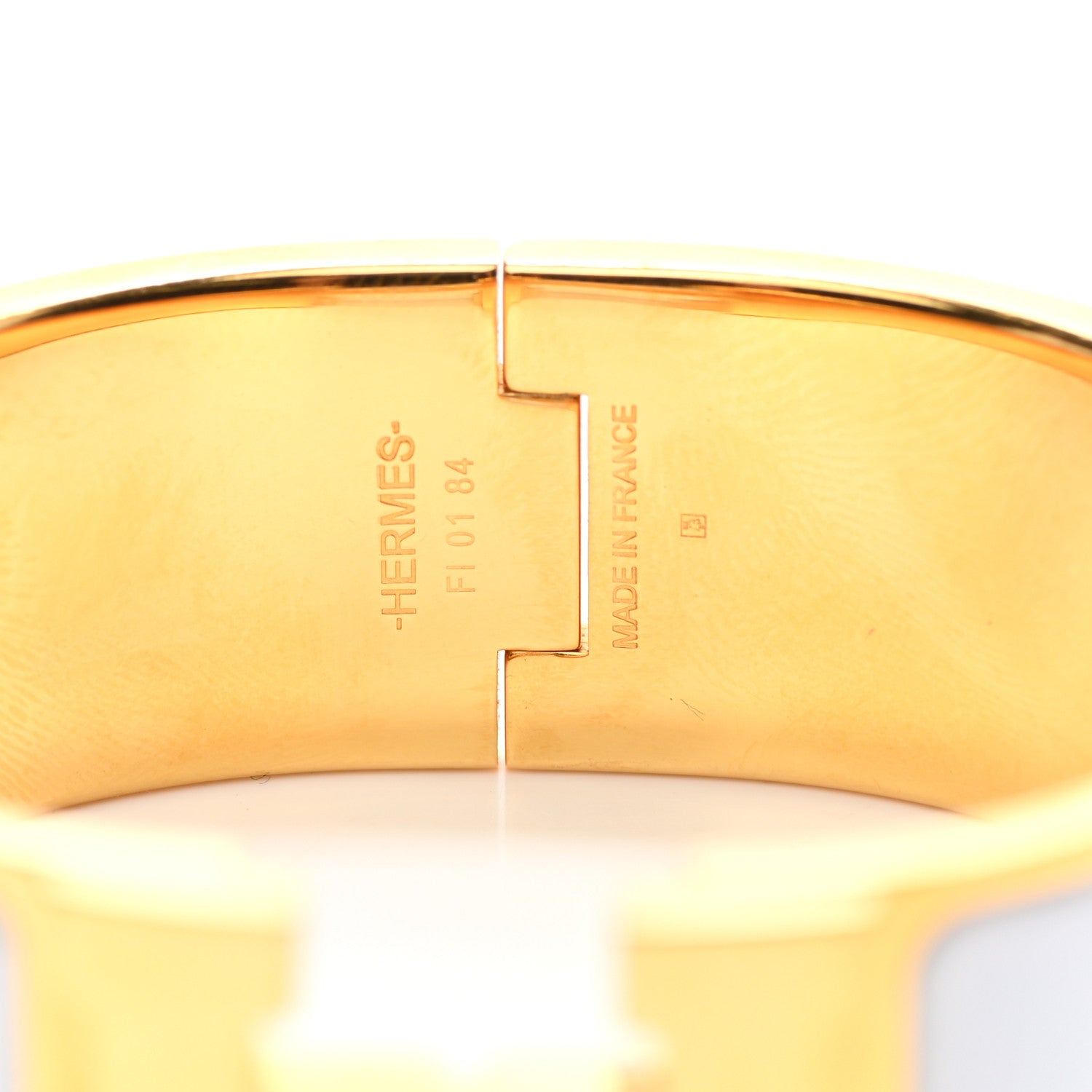 Hermes Enamel Wide Clic Clac H Bracelet PM White 4 of 4