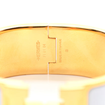 Hermes Enamel Wide Clic Clac H Bracelet PM White 4 of 4