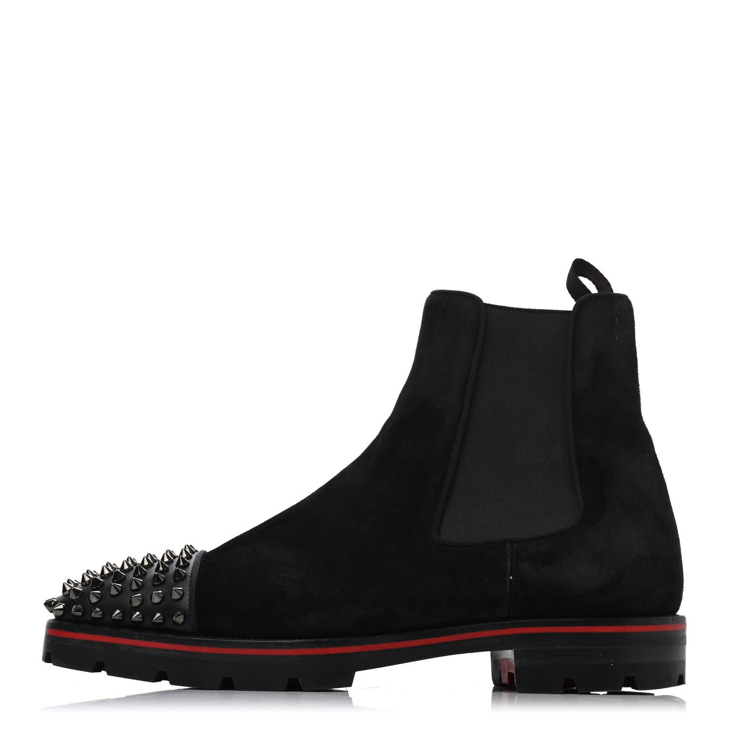 Suede Mens Melon Spikes Flat Chelsea Boots 41 Black