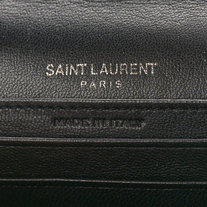 Saint Laurent Snakeskin Monogram Toy Kate Strap Wallet Black Red 6 of 12
