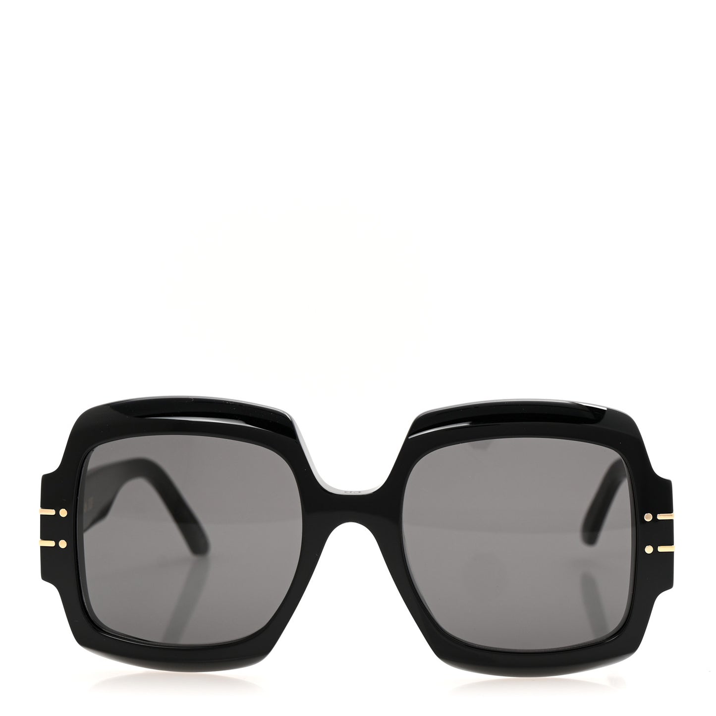 Acetate Diorsignature S1U Square Sunglasses Black