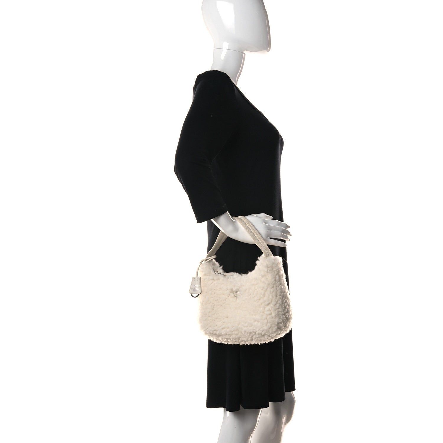 Prada Cashmere Mini Re-Edition 2000 Bag Naturale 2 of 10