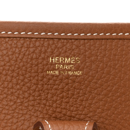 Hermes Taurillon Clemence Evelyne III PM Gold 6 of 10