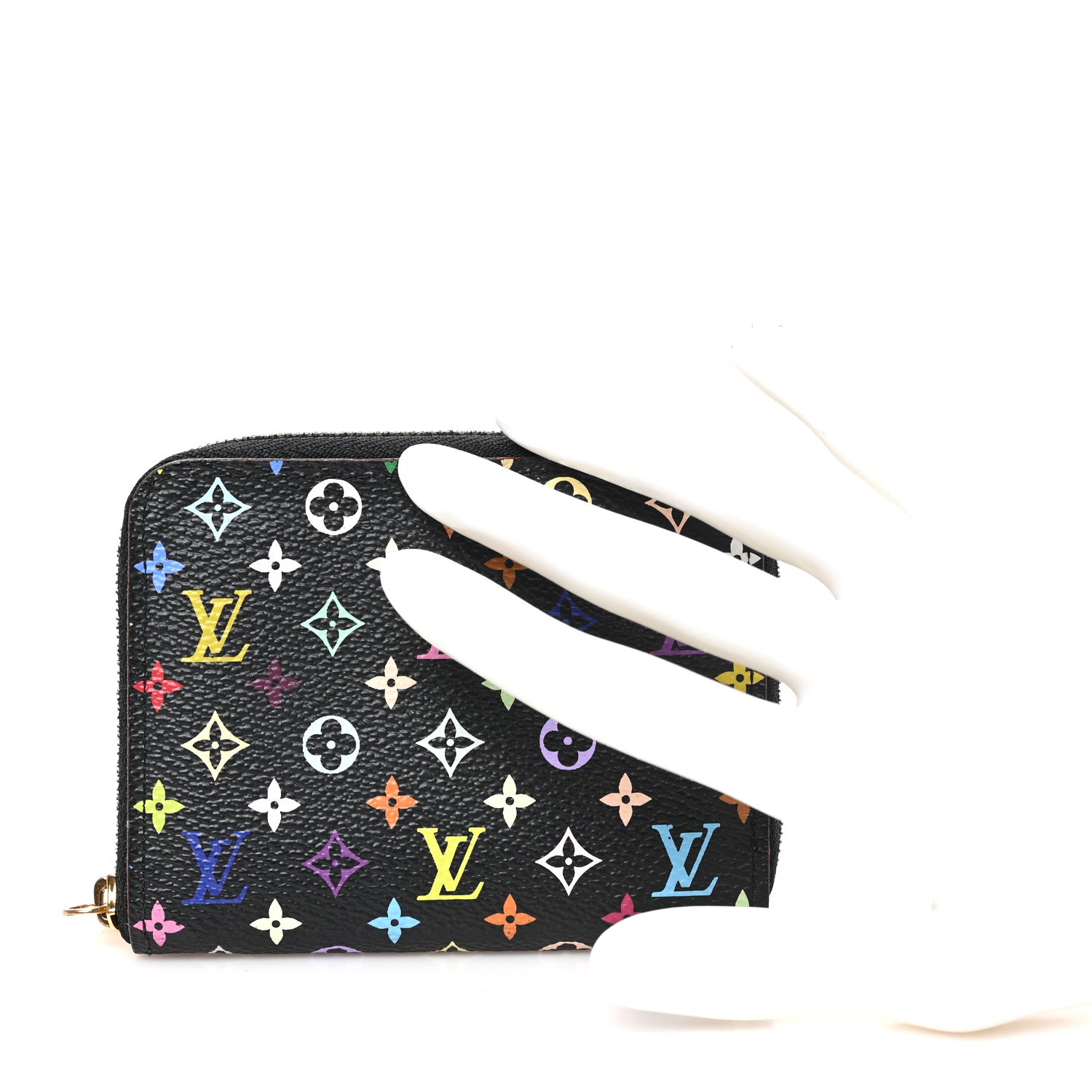 Louis Vuitton Monogram Multicolor Zippy Coin Purse Black Grenade 2 of 7