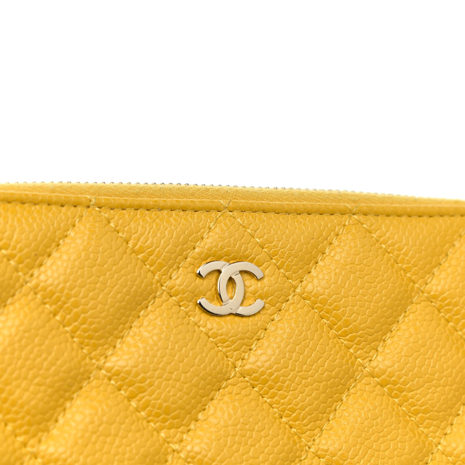 Chanel Caviar Quilted Small Clutch With Chain Yellow 18 of 19