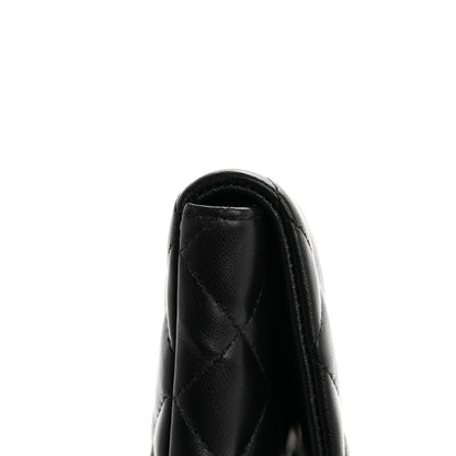 Chanel Lambskin Quilted Flap Clutch Black 10 of 10