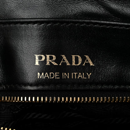 Prada Soft Calfskin Diagramme Crossbody Bag Black 6 of 10